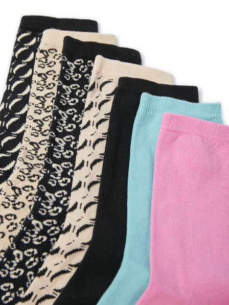 Orsay Set mit sieben Paar Damensocken in Beige und Schwarz ORSAY