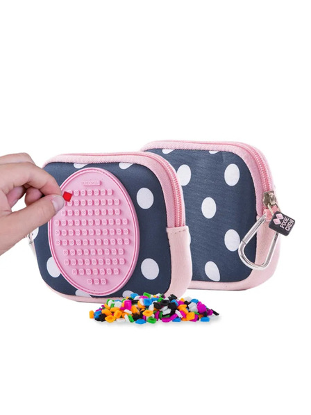 PIXIE CREW PIXIE CREW Pixel-Etui blau-rosa mit Punkten