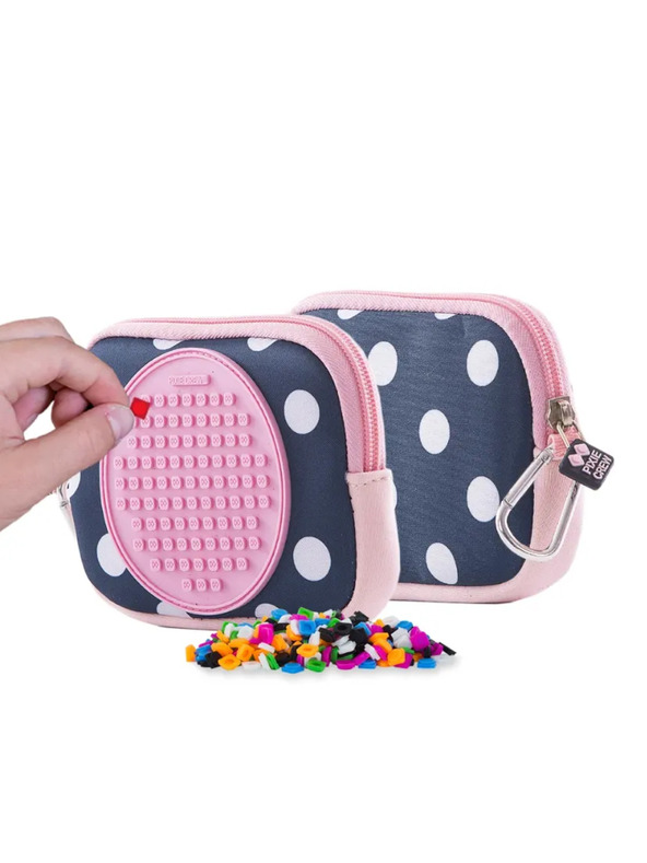 PIXIE CREW PIXIE CREW Pixel-Etui blau-rosa mit Punkten