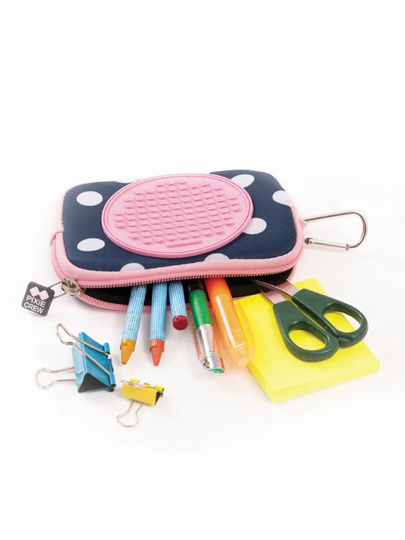 PIXIE CREW PIXIE CREW Pixel-Etui blau-rosa mit Punkten