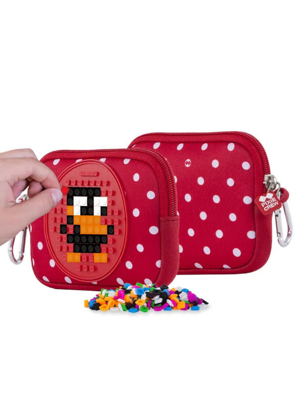 PIXIE CREW PIXIE CREW Pixel-Etui rot mit Punkten