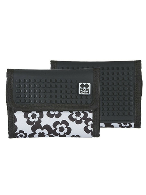 PIXIE CREW PIXIE CREW kreative Geldbörse schwarz-weiße Blumen
