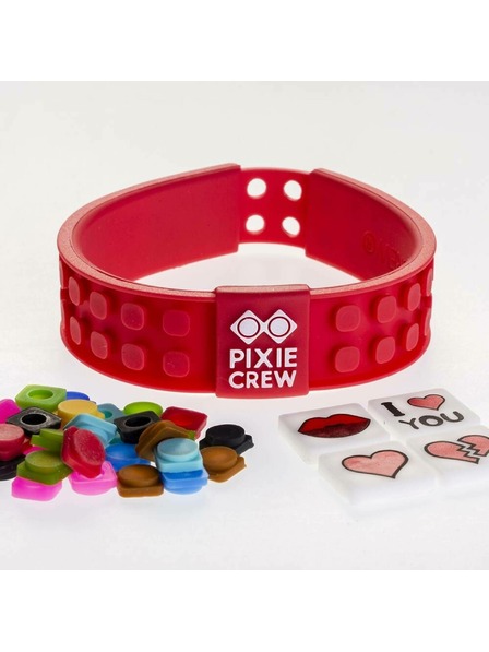 PIXIE CREW PIXIE CREW romantisches Pixel-Liebesarmband rot