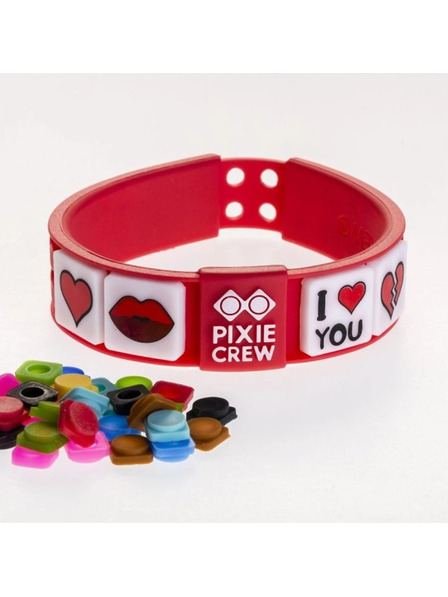 PIXIE CREW PIXIE CREW romantisches Pixel-Liebesarmband rot