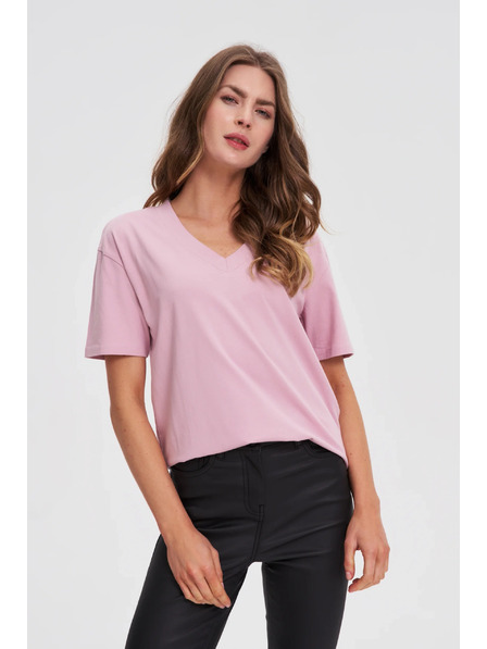 Moodo Rosa Top mit V-Ausschnitt von Moodo