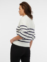 Orsay Cremefarbener gestreifter Damen-Pullover ORSAY