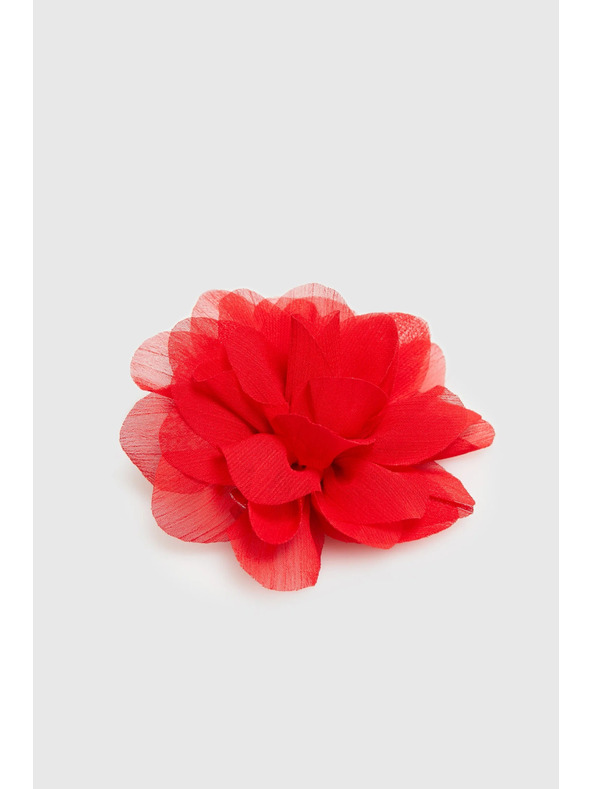 Moodo Brosche mit Textilblume rot Moodo