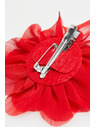 Moodo Brosche mit Textilblume rot Moodo