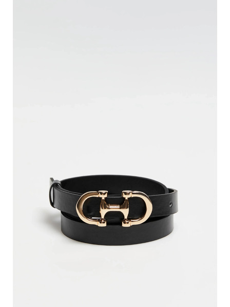 Moodo Gürtel mit dekorativer Schnalle schwarz Moodo