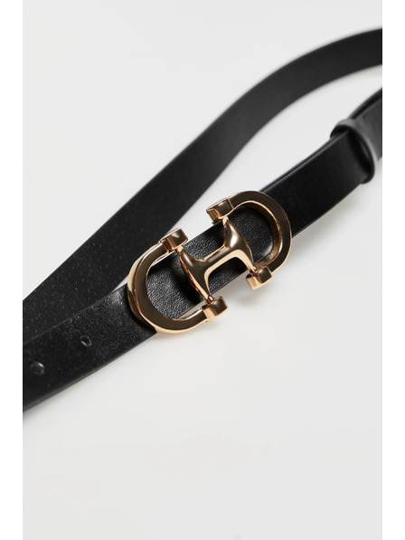 Moodo Gürtel mit dekorativer Schnalle schwarz Moodo