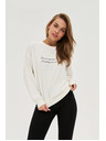 Moodo Sweatshirt mit Schriftzug ecru Moodo