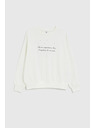 Moodo Sweatshirt mit Schriftzug ecru Moodo