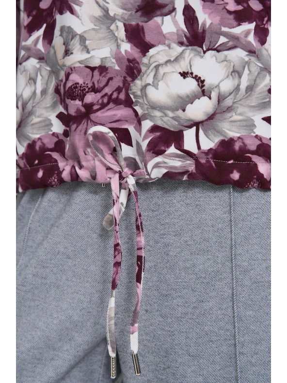 Moodo Blumenmuster Sweatshirt weiß Moodo