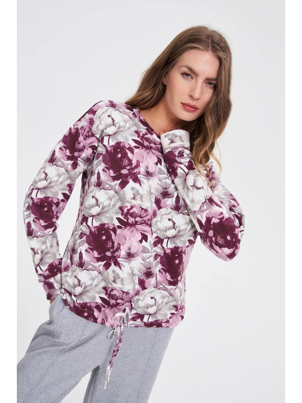Moodo Blumenmuster Sweatshirt weiß Moodo