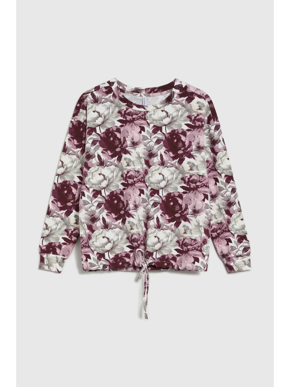 Moodo Blumenmuster Sweatshirt weiß Moodo