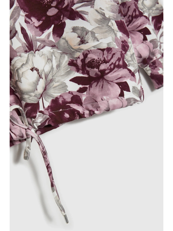 Moodo Blumenmuster Sweatshirt weiß Moodo