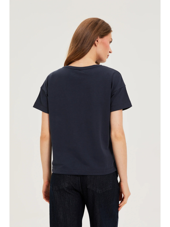 Moodo Kurzärmeliger Pullover dunkelblau Moodo