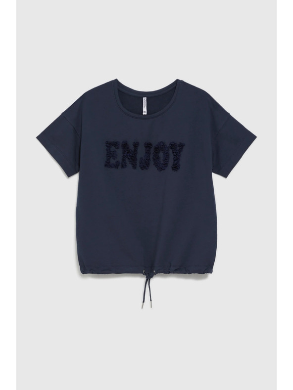 Moodo Kurzärmeliger Pullover dunkelblau Moodo