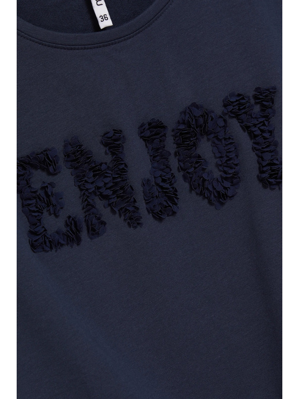 Moodo Kurzärmeliger Pullover dunkelblau Moodo