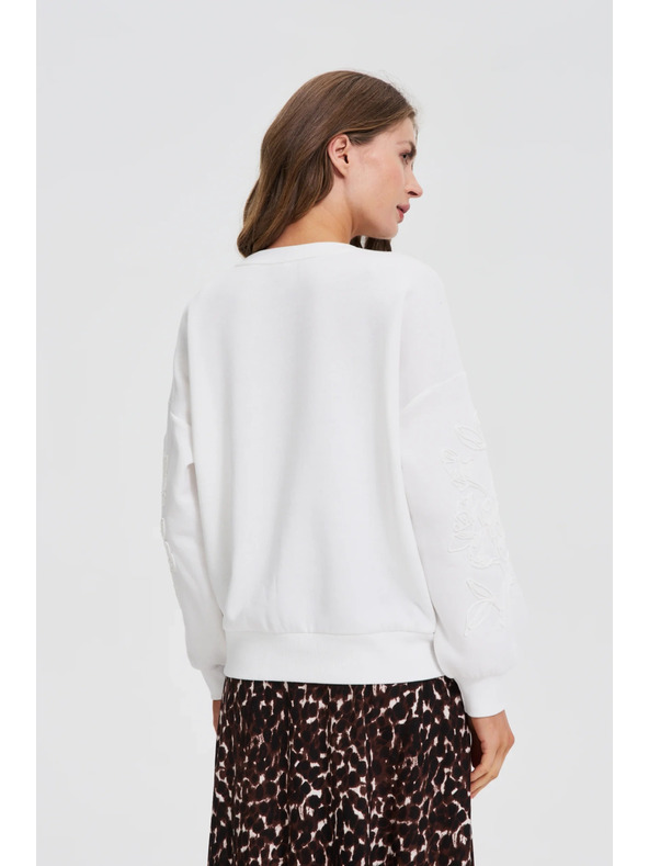 Moodo Bluse mit Applikation weiß Moodo