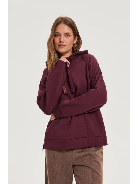 Moodo Hoodie with Hood Burgundy Moodo