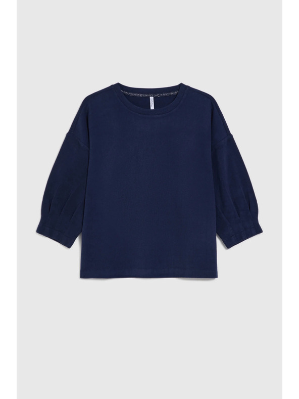 Moodo Kurzärmeliger Pullover dunkelblau Moodo