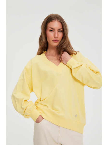 Moodo V-Neck Blouse Yellow Moodo