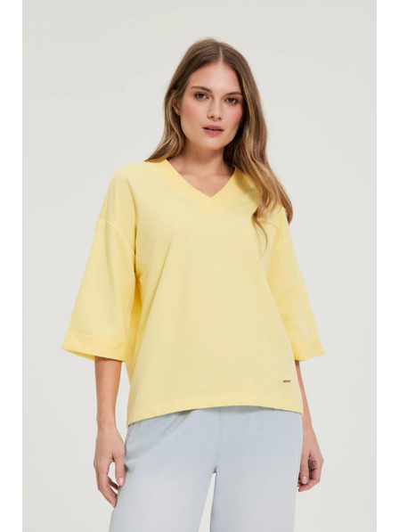 Moodo V-Neck Blouse Yellow Moodo