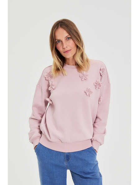Moodo Pullover mit Blümchen rosa Moodo