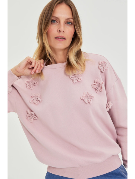 Moodo Pullover mit Blümchen rosa Moodo