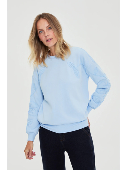 Moodo Pullover zum Überziehen hellblau Moodo