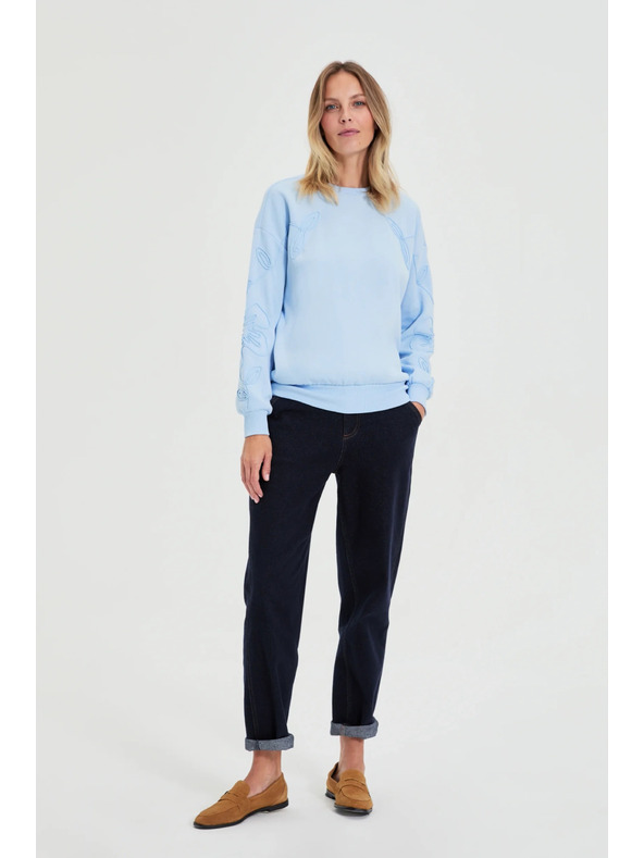 Moodo Pullover zum Überziehen hellblau Moodo