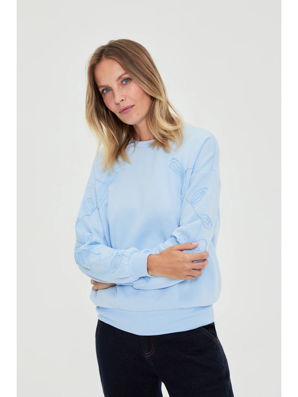 Moodo Pullover zum Überziehen hellblau Moodo