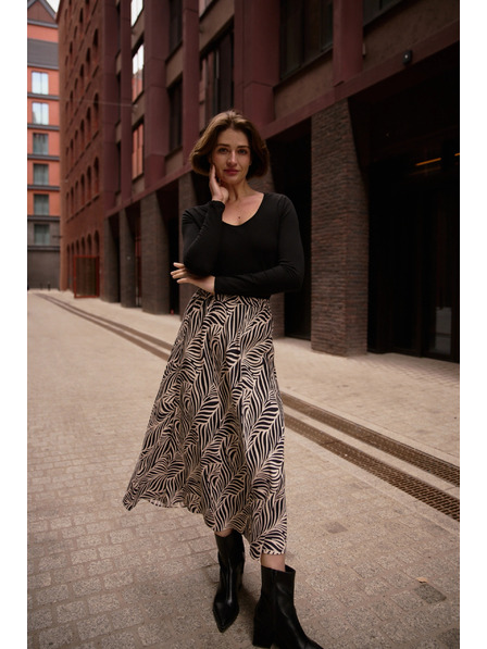 Moodo Baumwoll-T-Shirt in Schwarz Moodo