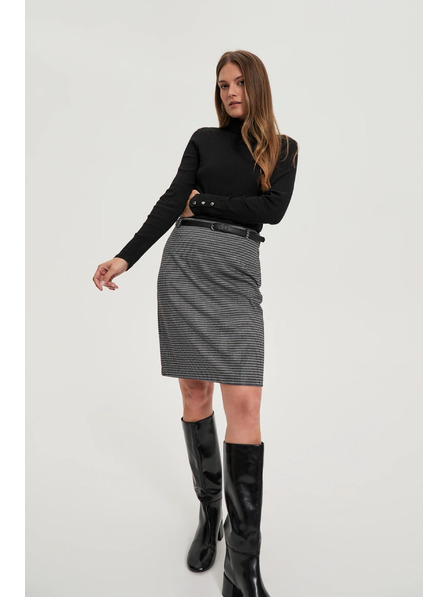 Moodo Baumwoll-Rollkragenpullover in Schwarz Moodo