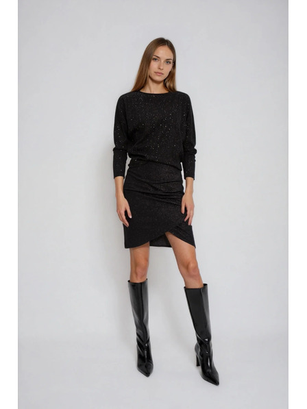 Moodo Glänzendes Top in Schwarz Moodo