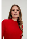 Moodo Rote Bluse mit Ziehärmeln Moodo