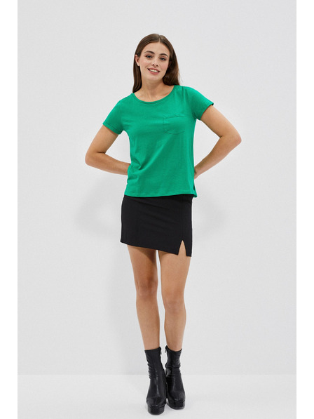 Moodo Baumwoll-T-Shirt mit Tasche grün Moodo