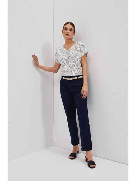 Moodo T-Shirt mit dekorativem Rückenteil perlmutt Moodo