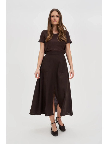 Moodo Brown Short Sleeve T-Shirt Moodo