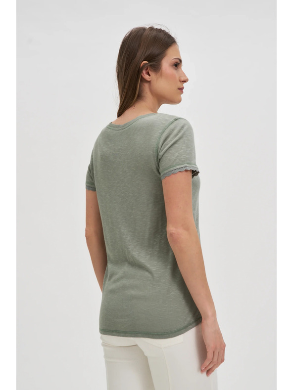 Moodo Kurzarmbluse olivgrün Moodo