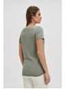 Moodo Kurzarmbluse olivgrün Moodo