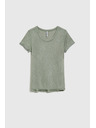 Moodo Kurzarmbluse olivgrün Moodo