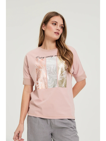 Moodo Baumwoll-Bluse mit Druck Moodo