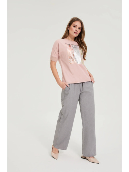 Moodo Baumwoll-Bluse mit Druck Moodo