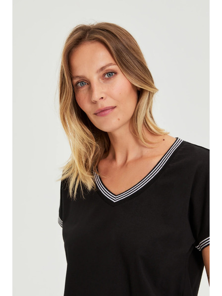 Moodo Cotton Blouse in Black by Moodo
