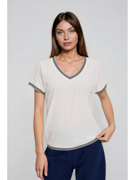 Moodo Cotton Blouse in White by Moodo