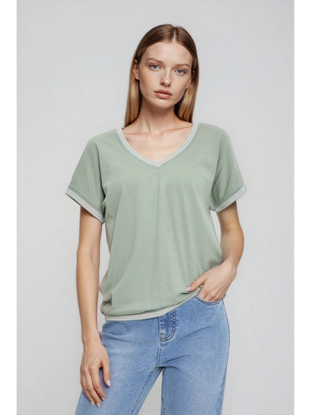 Moodo Cotton Blouse in Olive Green by Moodo