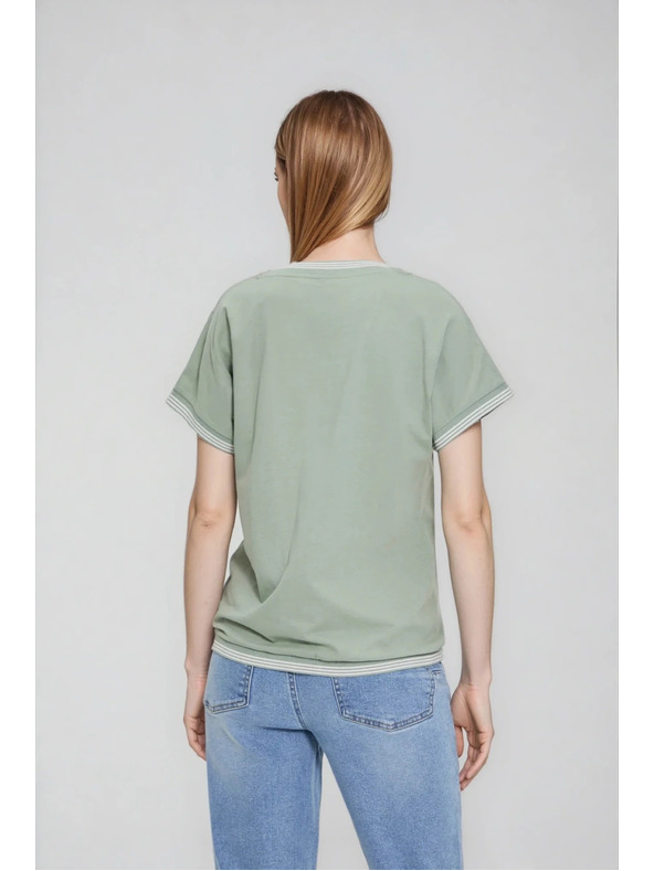 Moodo Baumwoll-Bluse oliv Moodo