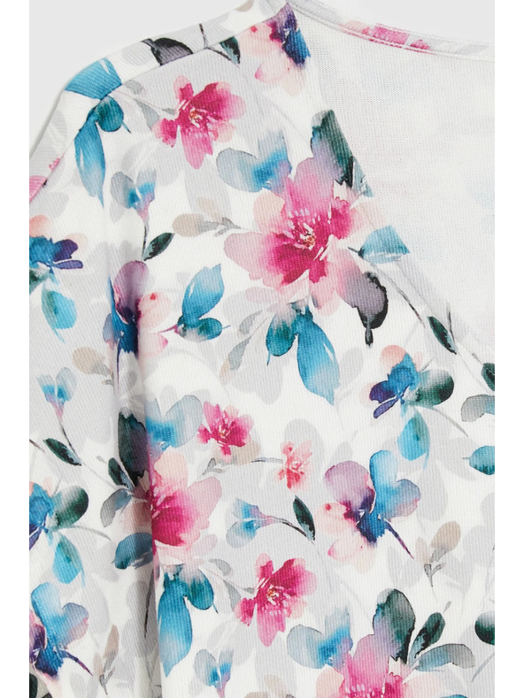 Moodo Bluse mit V-Ausschnitt weiß Moodo